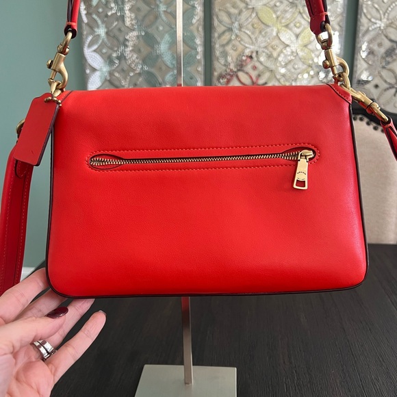 NWOT Coach Orange/Red Soft Tabby Bag - Picture 5 of 10